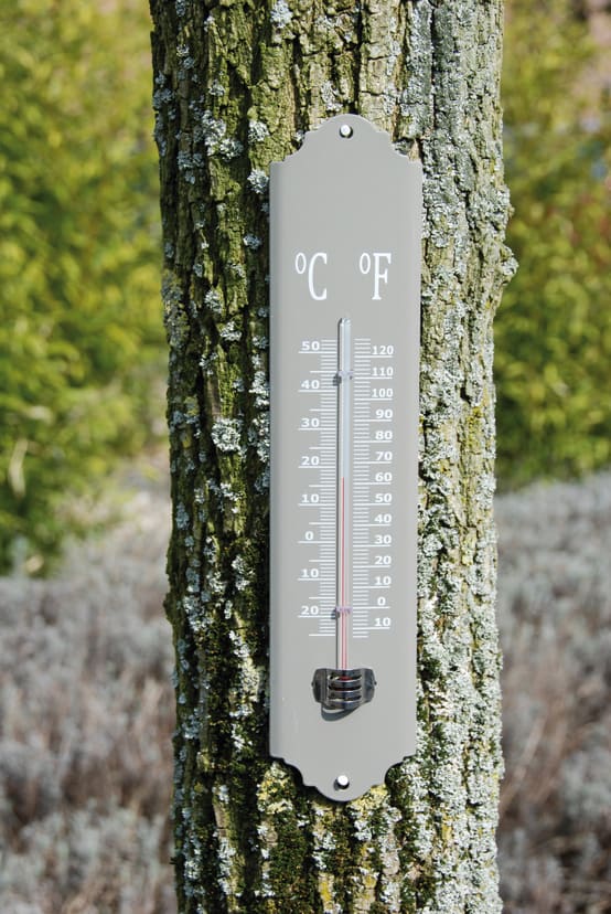 Thermomètre de jardin en schiste 45 x 10 cm - Jardideco