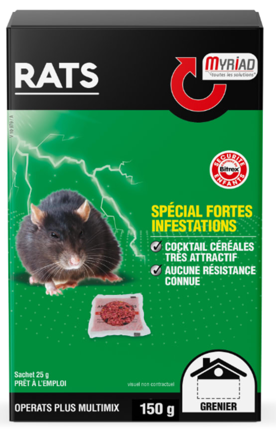 French Pets Raticide Rats et Souris/Souricide foudroyant, Mort aux