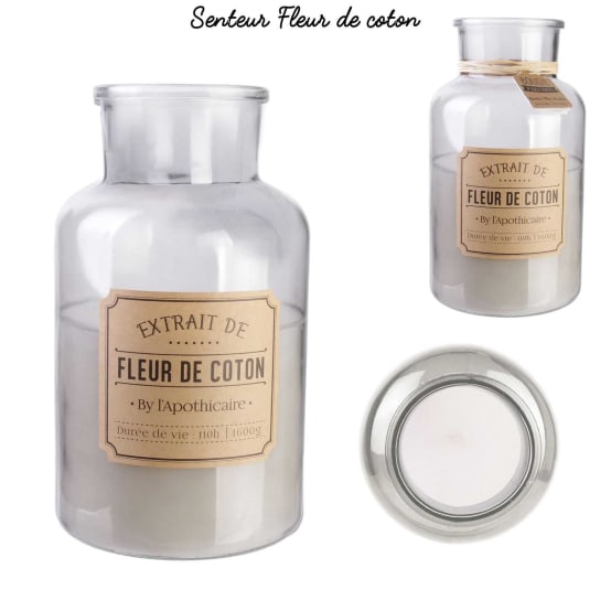 Bougie XL Senteur Fleur De Coton THE CANDLE FACTORY Jardiland