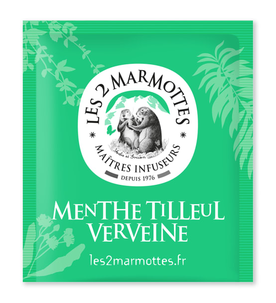 Acheter Les 2 Marmottes Tisane menthe, tilleul, verveine, 30 sachets
