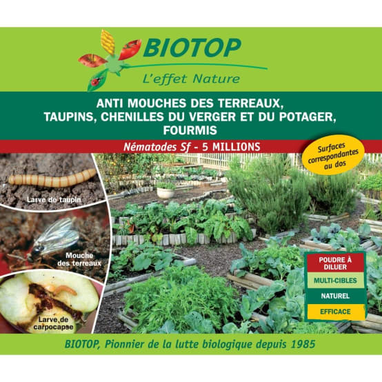 Biotop - Anti-mouches terreau capsules nématodes Sf x200 - Jardiland