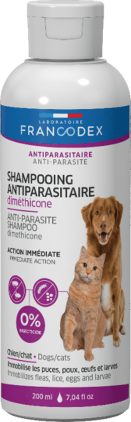 Shampoing anti-démangeaisons pour chiens 250ml Francodex