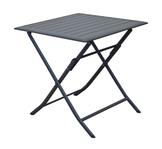 Table pliante BRACKED 96x70 cm blanche/marron
