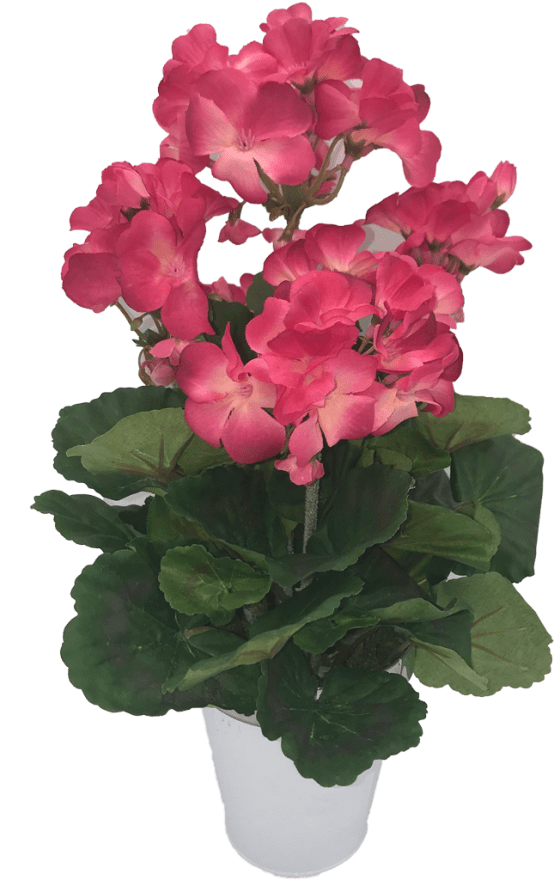 Géranium Artificielle Rose Saumon En Pot H34 | Maisons Du Monde