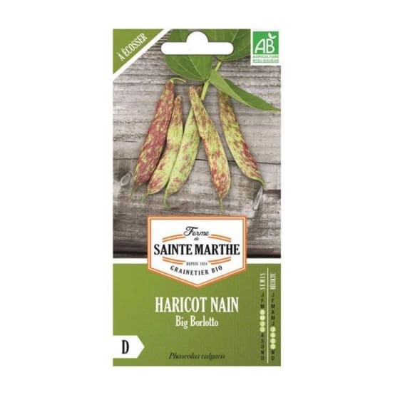 Ferme de Sainte Marthe Graines Haricots Nains Big Borlotto Bio
