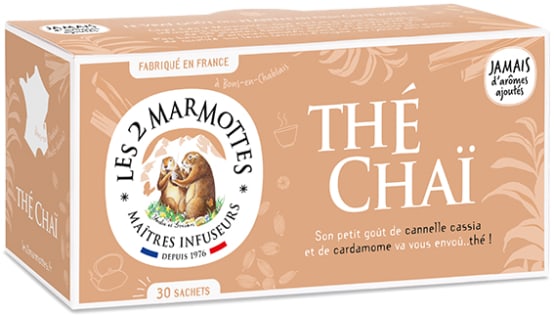 Les 2 Marmottes - Thé Chaï 30 sachets - Jardiland