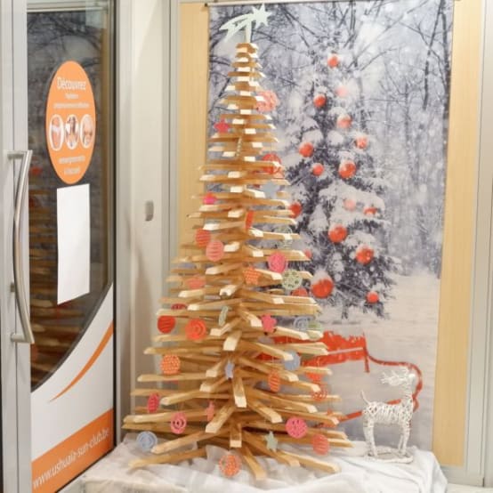 Sapin de Noël en bois 160 cm Jardiland
