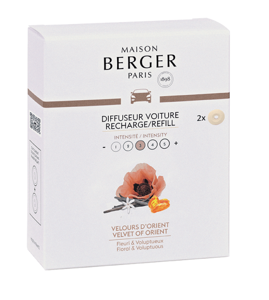Maison Berger - Recharge voiture Parfum Velours d'Orient x2 - Jardiland