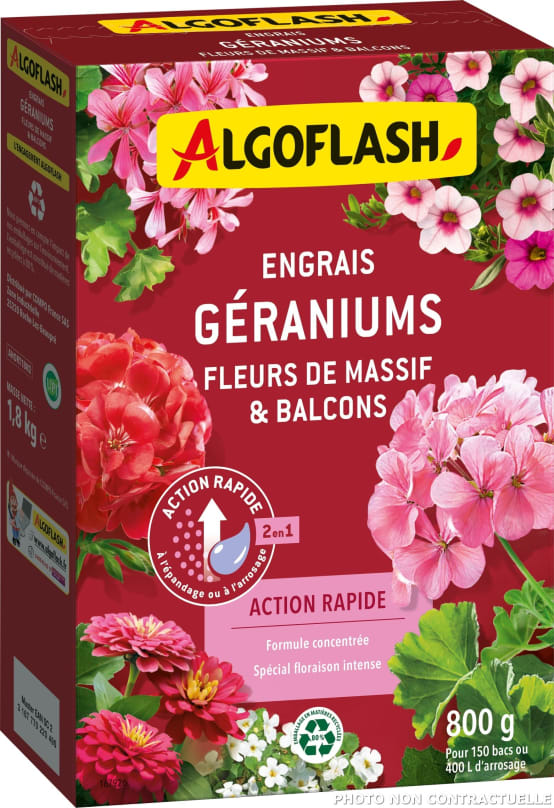 Engrais Géraniums et Plantes Fleuries Action rapide 800 g Jardiland