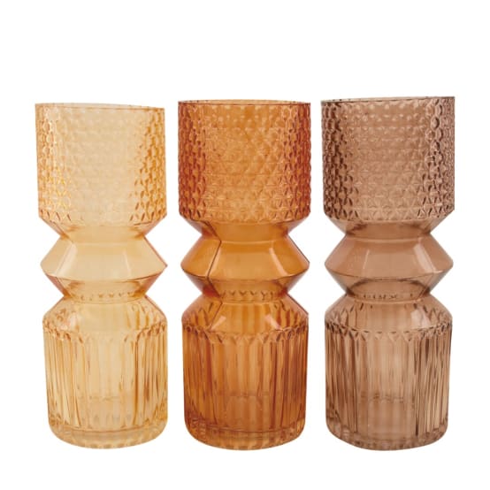 Vase verre Ø12x30cm Ass/3 Jardiland
