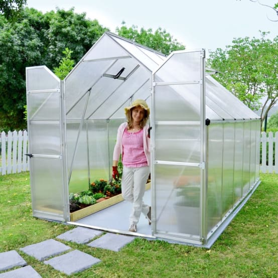 Serre de jardin 4 m² en polycarbonate 4 mm et aluminium