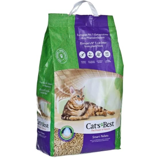 litière végétale smart pellets pour chat cat's best 20l