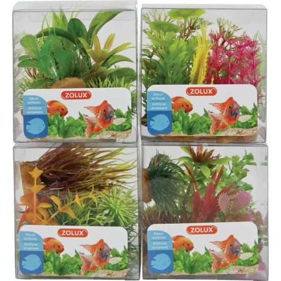 Kit de plantes artificielles petites tailles pour aquarium x 6 ZOLUX