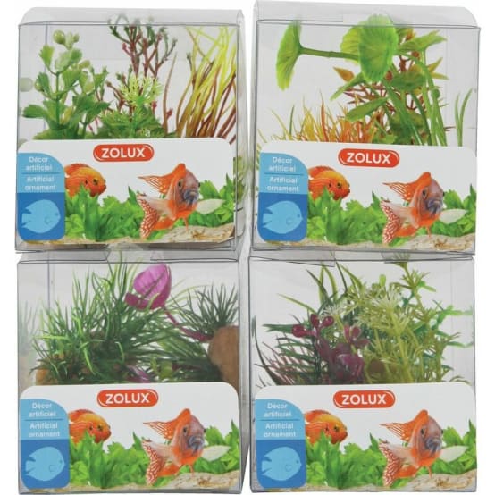 Kit de plantes artificielles différentes pour aquarium x4 ZOLUX
